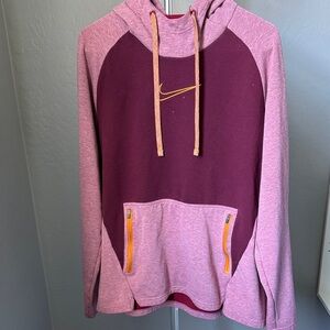 Women’s Nike Two-Tone Hoodie with Orange Details